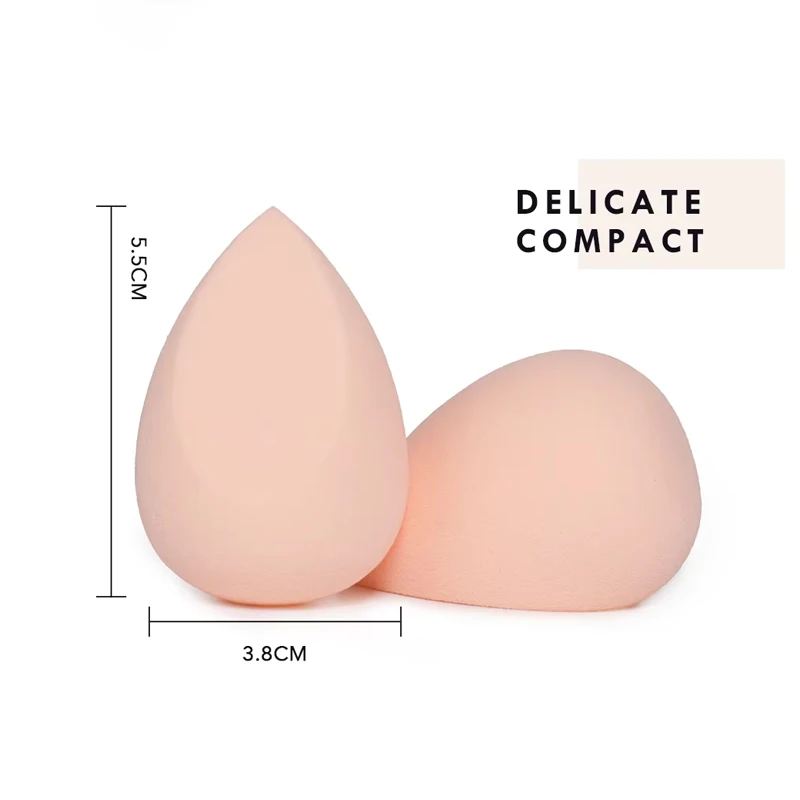 2pcs/set Makeup Sponge Heart-Shape Box Non-Latex Material Cosmetic Puff Powder Foundation Use  Make Up Tools