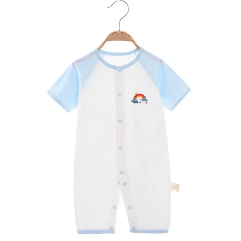 

Children's Clothes Summer Baby One-piece Cotton Boneless Baby Short-sleeved Trousers Romper Climbing Clothes