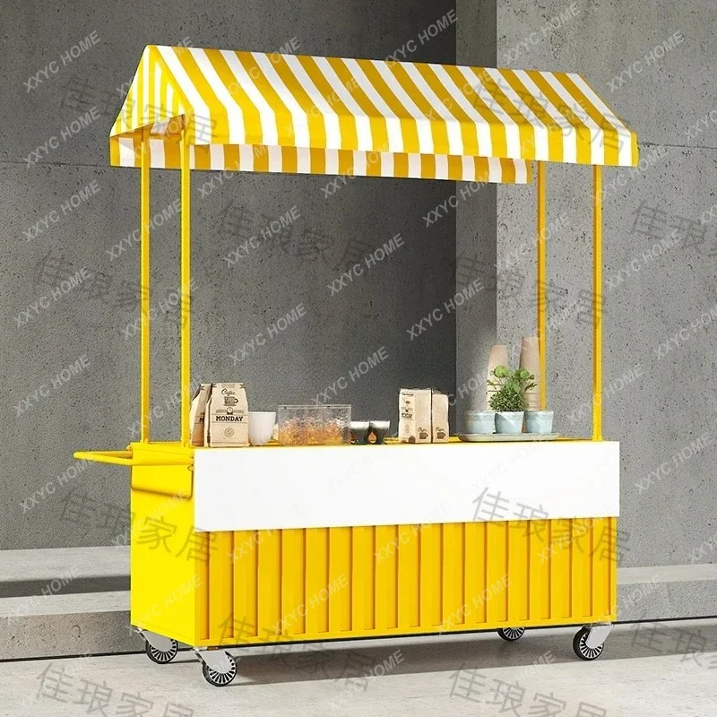 

Wrought iron float stall trolley night market special car outdoor mobile snack stall car