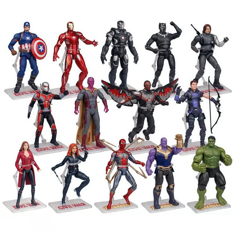 17cm Marvel Superhero Figures ZD Toy Iron Man Hulk Antman Spiderman Thanos Avengers Models Collection Action Figure Toys Gifts