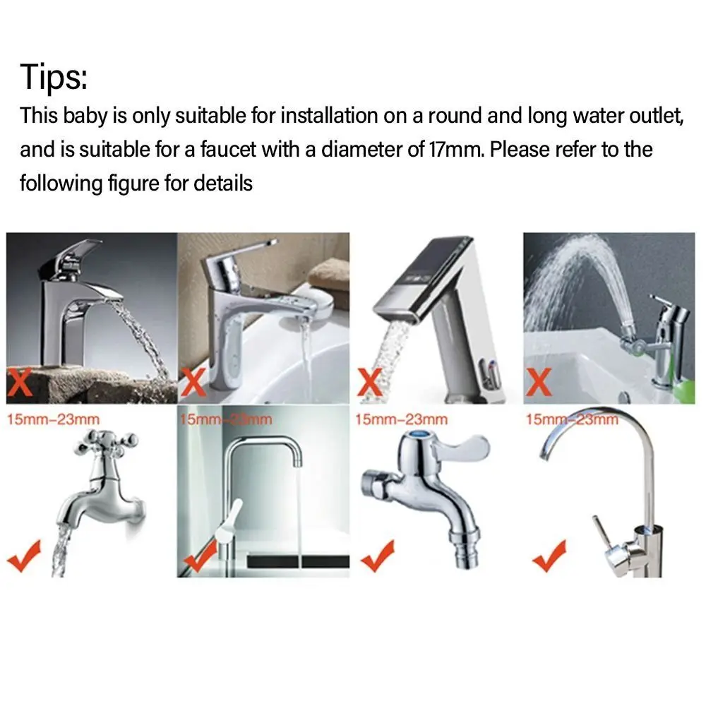 Silicone Faucet Sprayers High Pressure Adjustable Tap Filter Nozzle Splash-Proof Water Saving Faucet Extender Water Outlet
