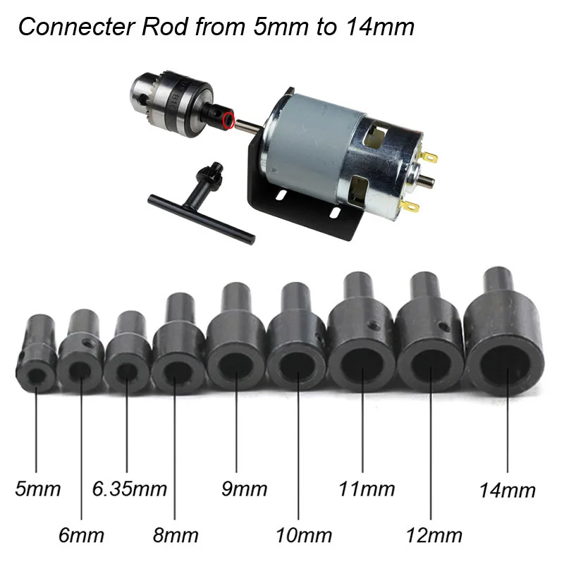 Mini Electric Drill Chuck Adapter for B12 Taper Connector Rod Motor Shaft Adapter For Motor 775 795 895 Drill Chuck Coupling