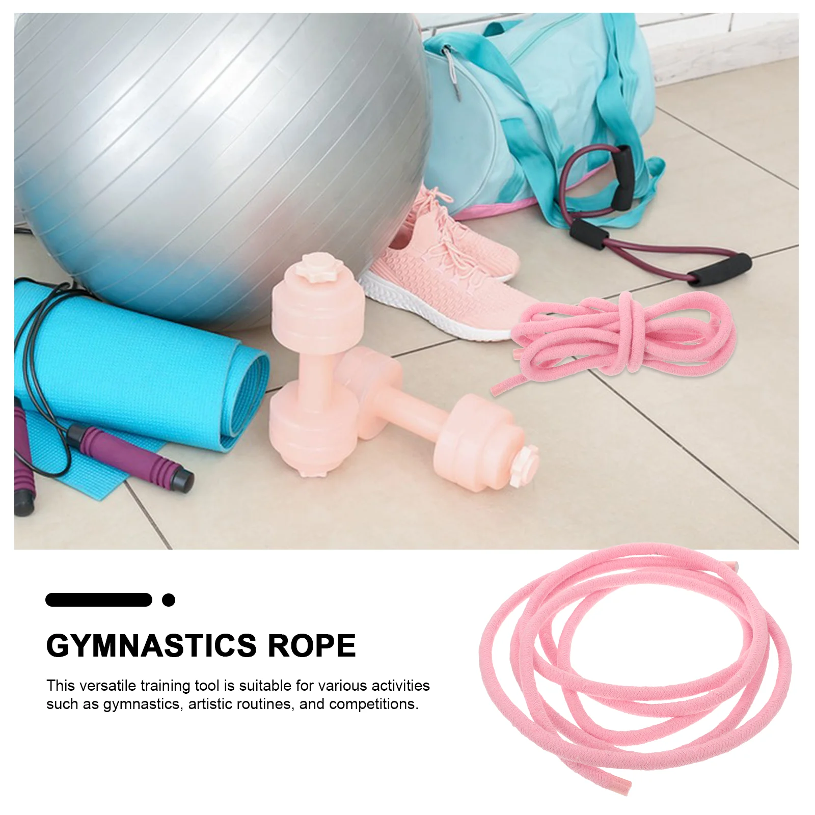 Rhythmic Gymnastics Rope Prop Colored Training Convenient Cotton Multi-function Ropes for