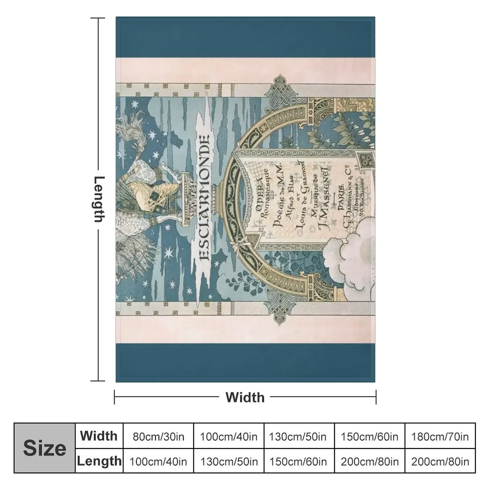 Eugene Grasset - Esclarmonde by Jules Massenet Throw Blanket halloween Bed Fashionable Blankets