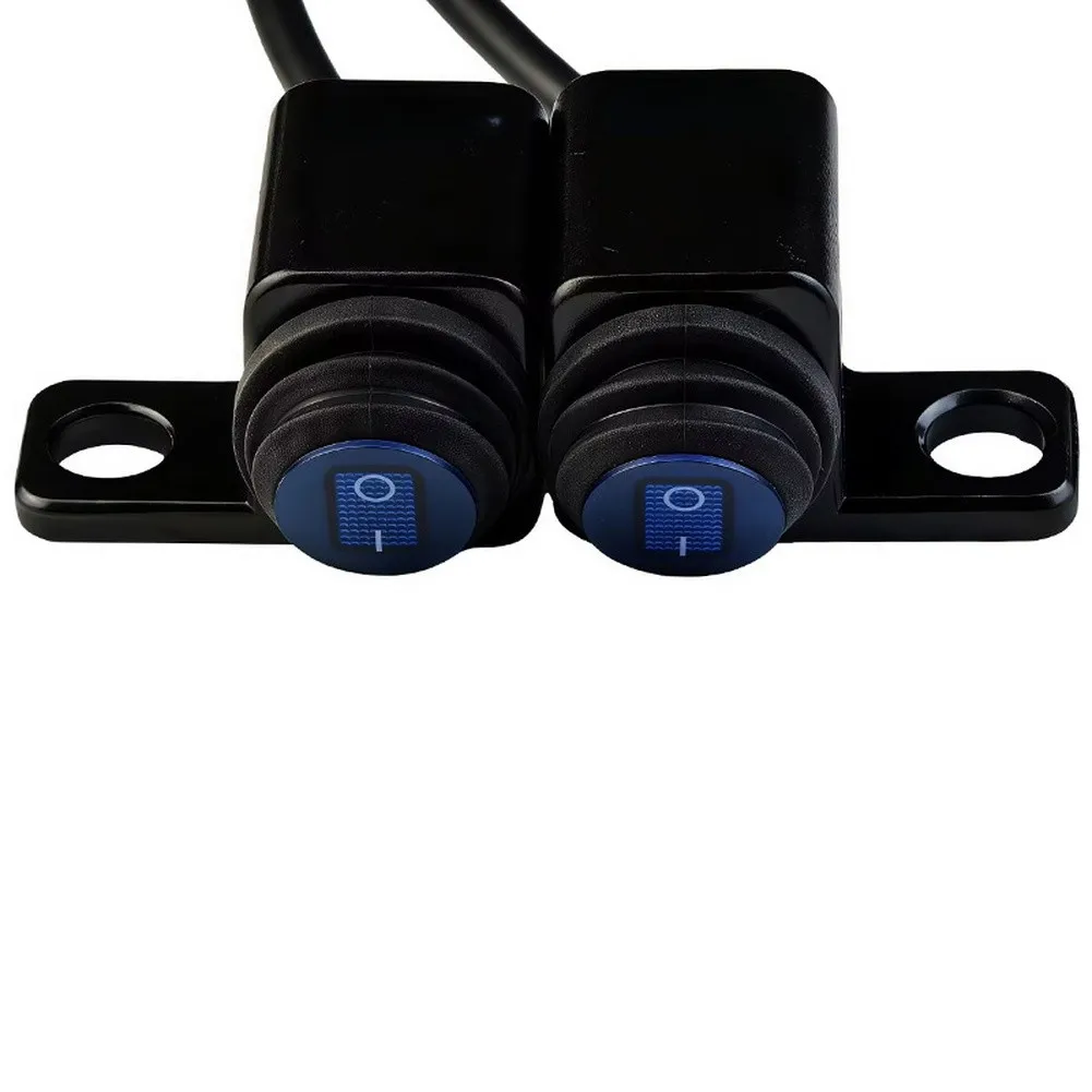 Aluminum Alloy Motorcycle Switch Aluminum Alloy Body Two-speed Control Mechanism Bright LED Illumination Compact Factor