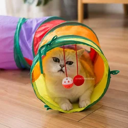 Cat Tunnel Toy Funny Pet Holes Play Tubes Collapsible Crinkle Kitten Toys Puppy Ferrets Rabbit Play Dog Tunnel Tubes