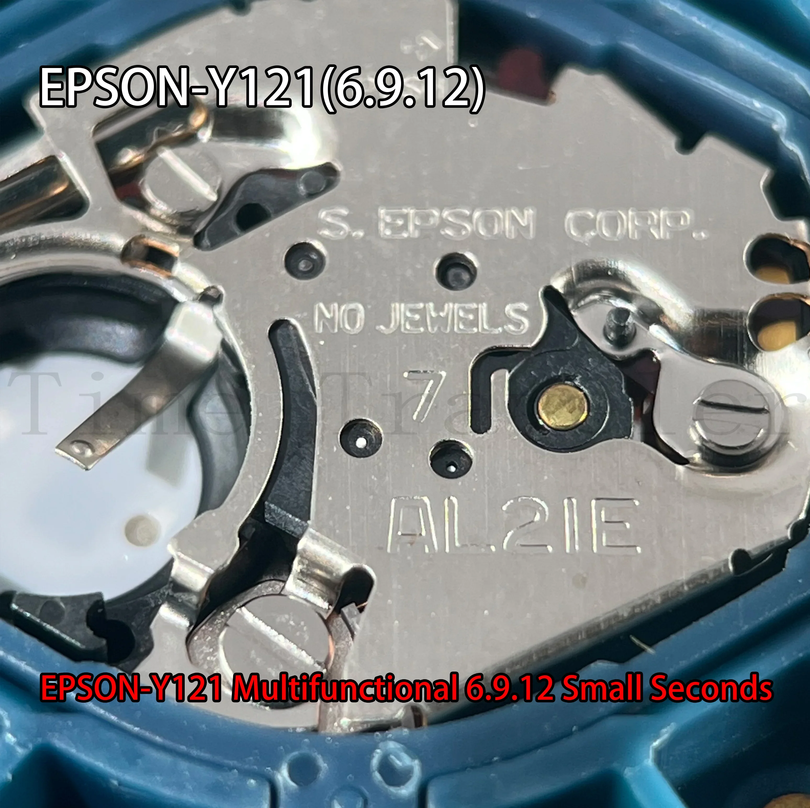 Movimento Quartz Y121 para Epson, Multifunc, 6.9.12, Pequenos Segundos