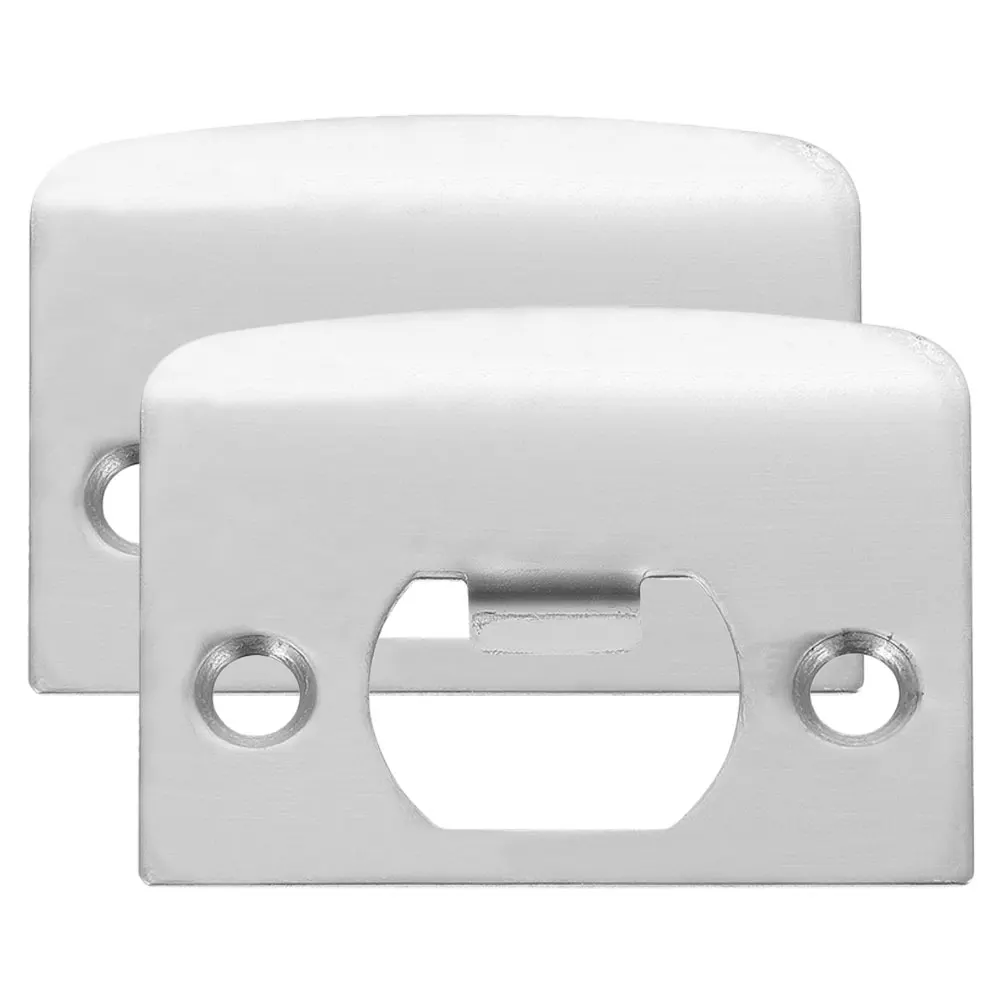 

2pcs Lock Tongue Buckle High Grade Stainless Steel Security Plates Reinforcement Strike Plate Door Covers Door Hole Cover Plate