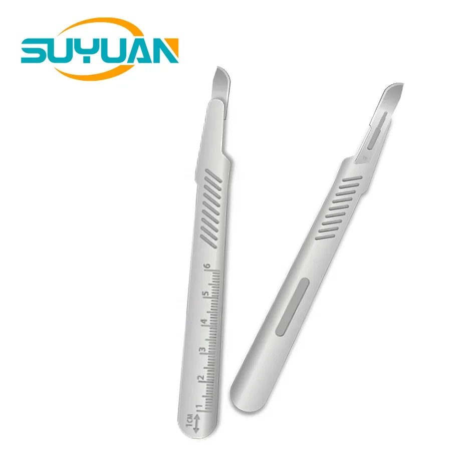 Sterilized Disposable Stainless/Carbon Steel 19 Surgical sc alp el Blade 19 With Plastic Handles