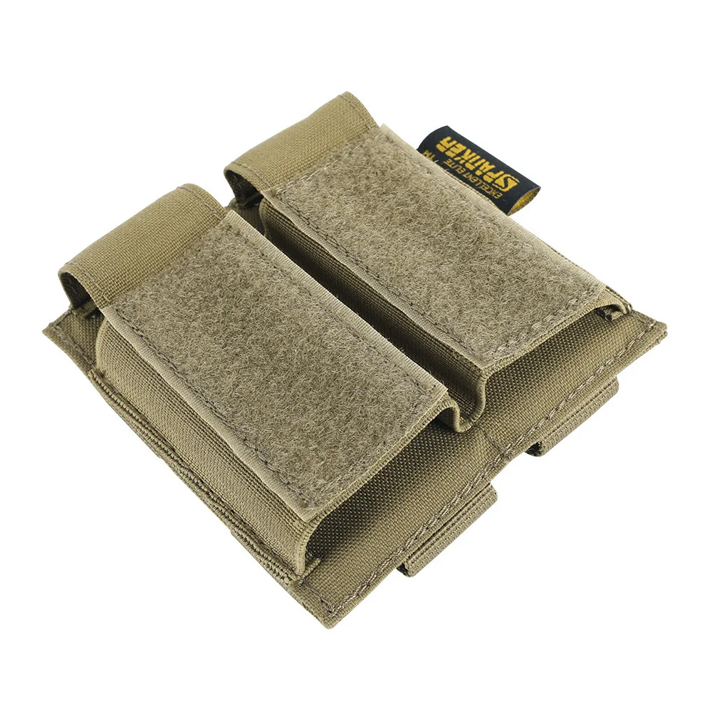 Tactical Magazine Pouch 9MM Double Mag Bag Molle Flashlight Pouches Hunting Holster Outdoor Mag Bag Accessory