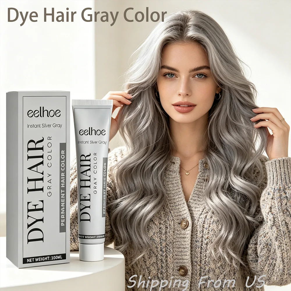 

EELHOE Grandma Gray Hair Dye Cream Contains Plant Ingredients Reduces Color Fading Long-lasting Effect Easy To Use Dye Salon Wax
