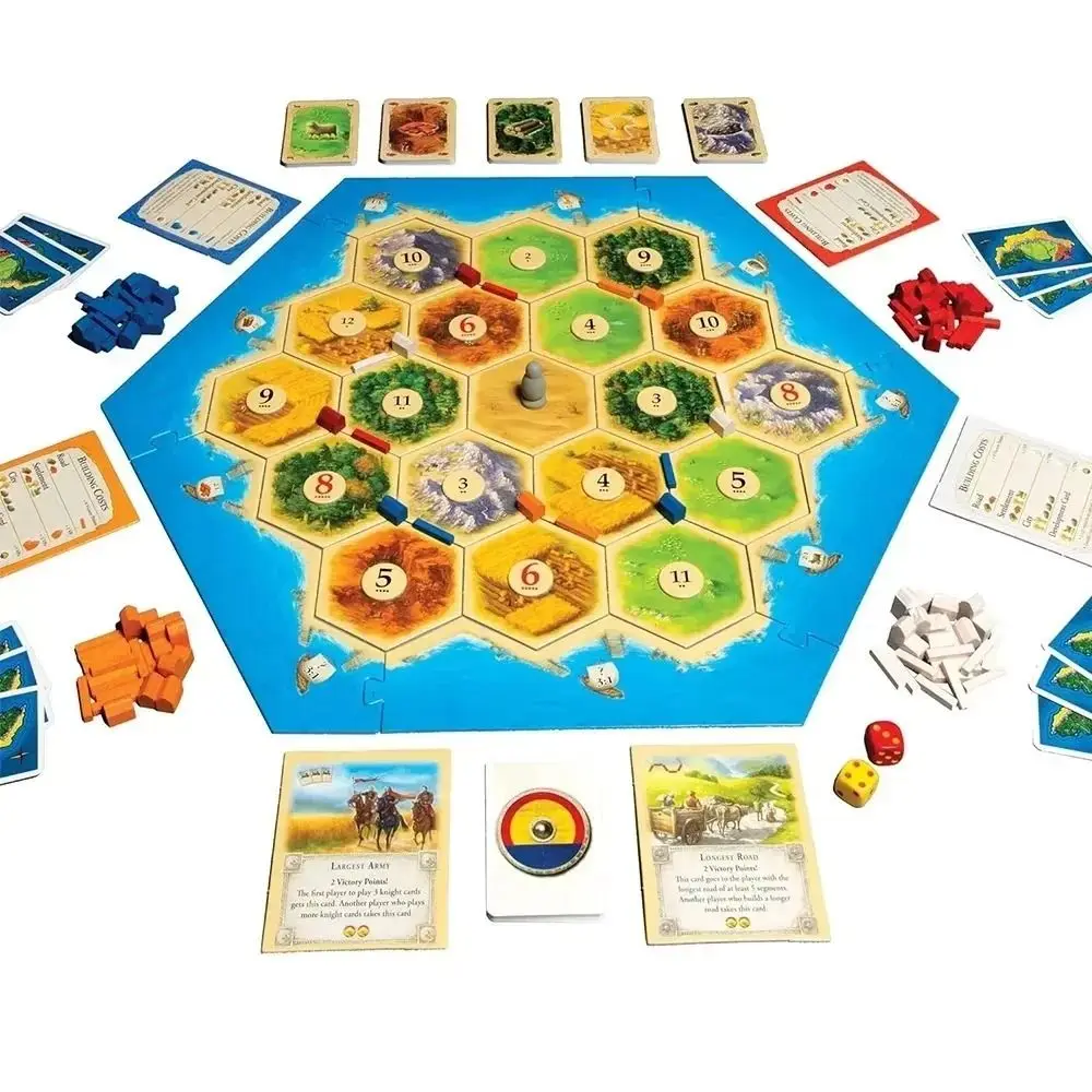 catan board game puzzle leisure toy game card edition playing games 2-8 people party card games Funny Paper Catan Expansion Pack