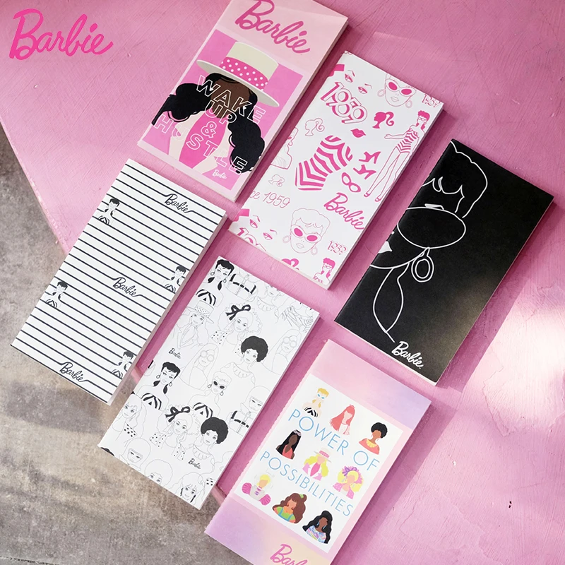 Original Barbie Classic Elements Notebook Vector Pattern Students Learning Supplies Stationery Girls Accessories Portable Diary