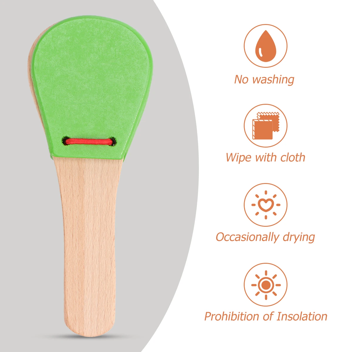 木製カスタネット音楽おもちゃ軽量ポータブルクラッパーリズムカラーベビーギフト打楽器