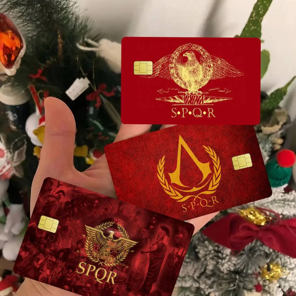 S-SPQR 2024 أنيمي الكرتون الجلد ملصقات فيلم الشريط الحال بالنسبة لبطاقة الخصم الائتمانية الكبيرة الجانب الأمامي