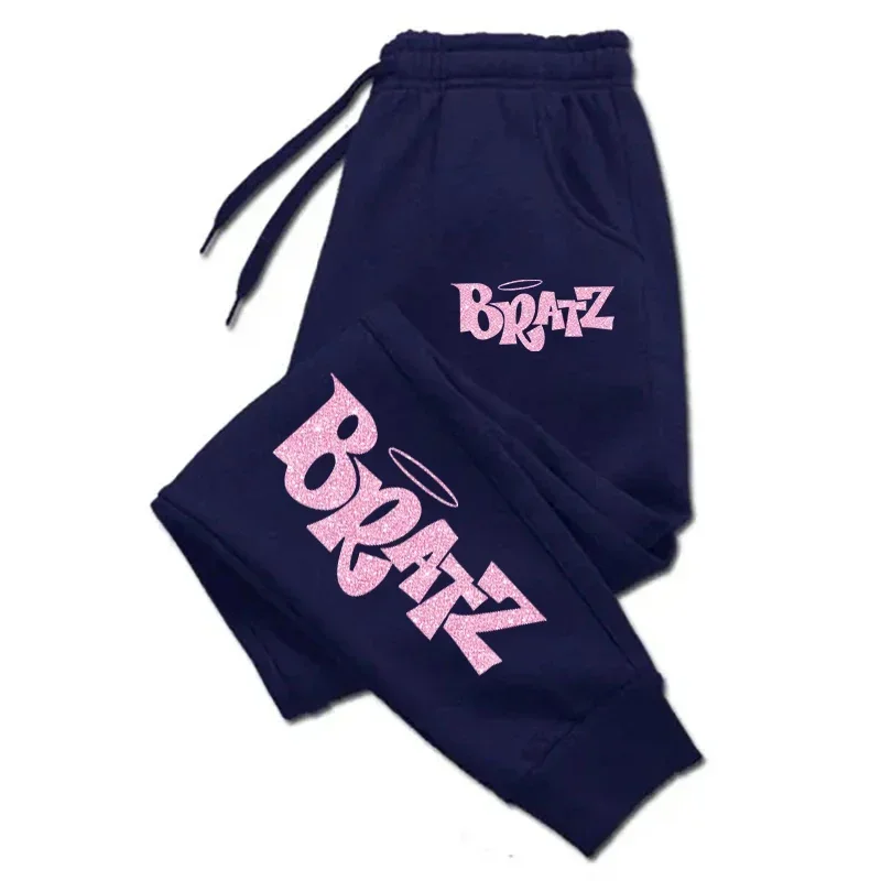 Pantalon Bratz rose impression femmes pantalon poche course pantalon de survêtement Leggings Baggy Gym survêtement survêtement cordon pantalon de survêtement