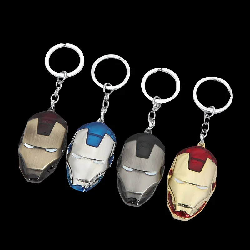 

Marvel legend Anime Avengers Superheroes Iron Man kirsite Key Chain stereoscopic model decoration Pendant Crafts Small gifts