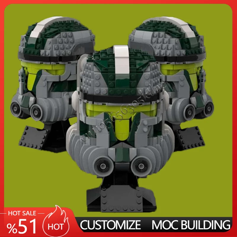 

929PCS Space Clone Army Bad Batch Helmet Commander Gree Commando Wrecker Movie Ultimate Custom DIY Model Children Birthday Toys