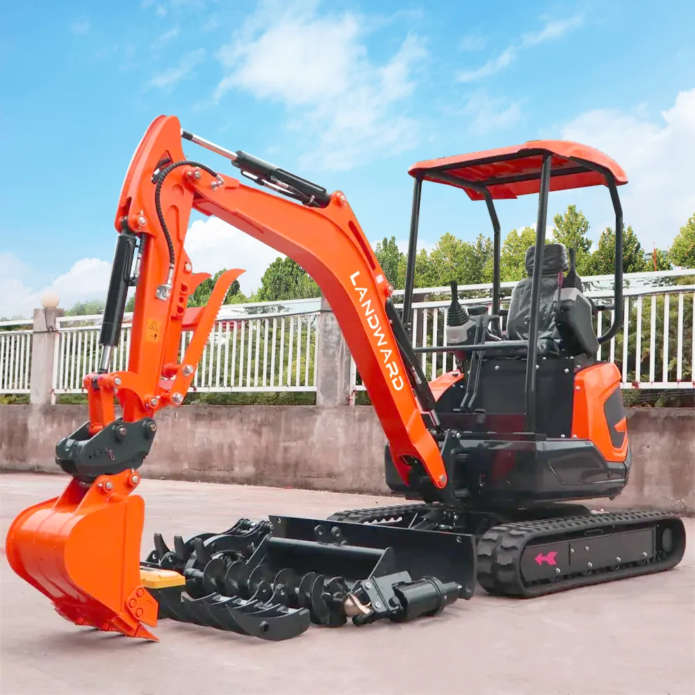 Euro 5 Mini Digger 1.8 Ton Agricultural EPA Diesel Powered Bagger For Sale 1000 KG Hydraulic Crawler Small Excavator Customized