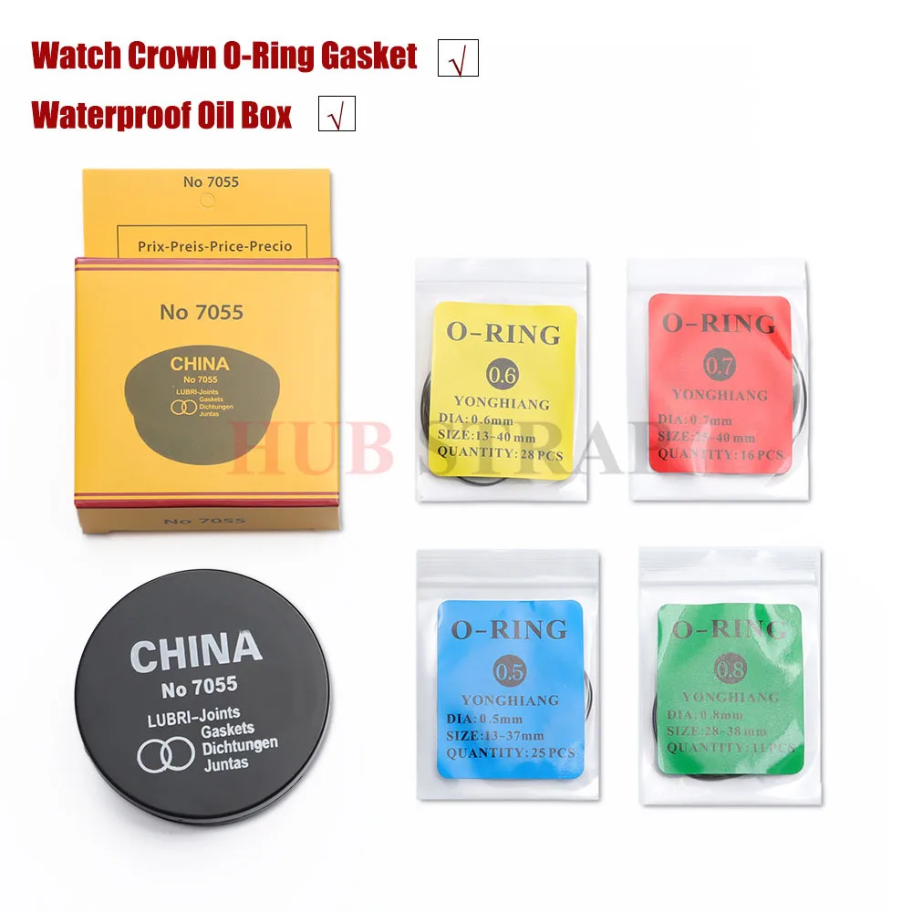 Watch Back O-Ring Case Waterproof Oil Box Watch Crown O-Ring Gasket Silicone Grease Seal Lubricant Repair Tool for Watchmaker