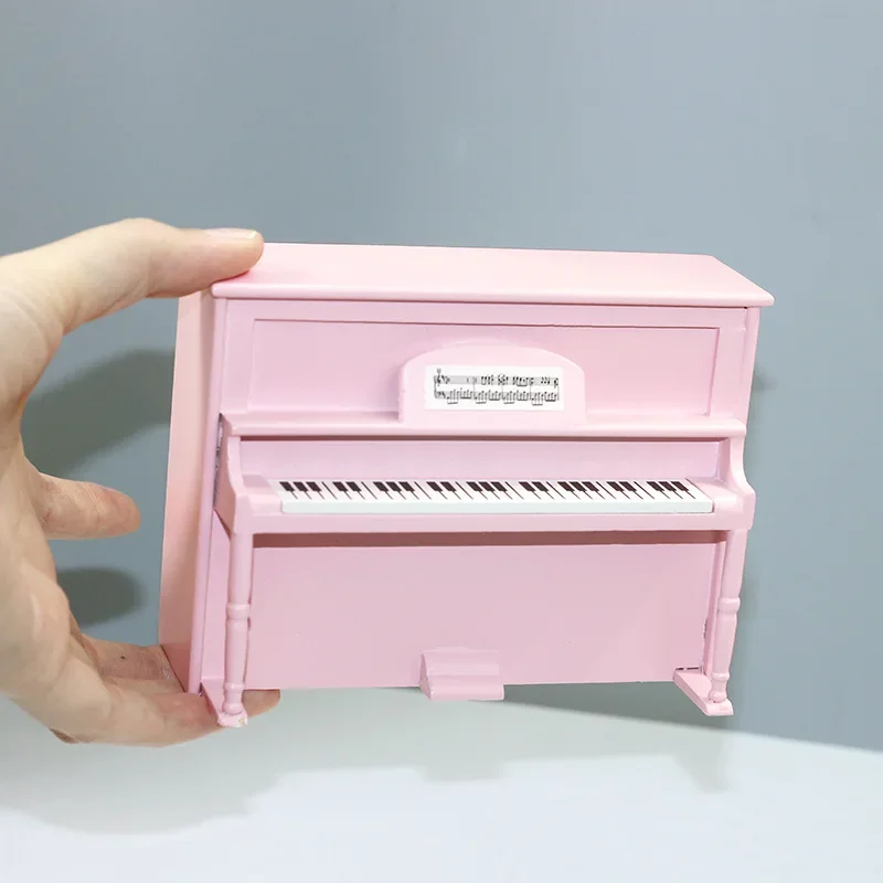 1/12 casa de bonecas ob11 cadeiras itens em miniatura brinquedos instrumento musical mini madeira vertical piano bonecas casa móveis acessórios