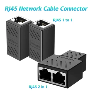 Konnektör RJ45 Cat6 Cat5e Ethernet uzatma kablosu Adaptörü 1000Mbps LAN Konnektör Hattı Çoğaltıcı dişi Dişi Hattın konilerinin en iyi 10 satışı-no. 4