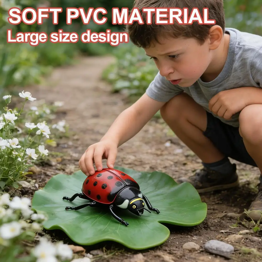 Simulation Insect Toys Rhinoceros beetle Ladybug Stag beetle Insect Animals Model Doll Science Education Toy Prank toys