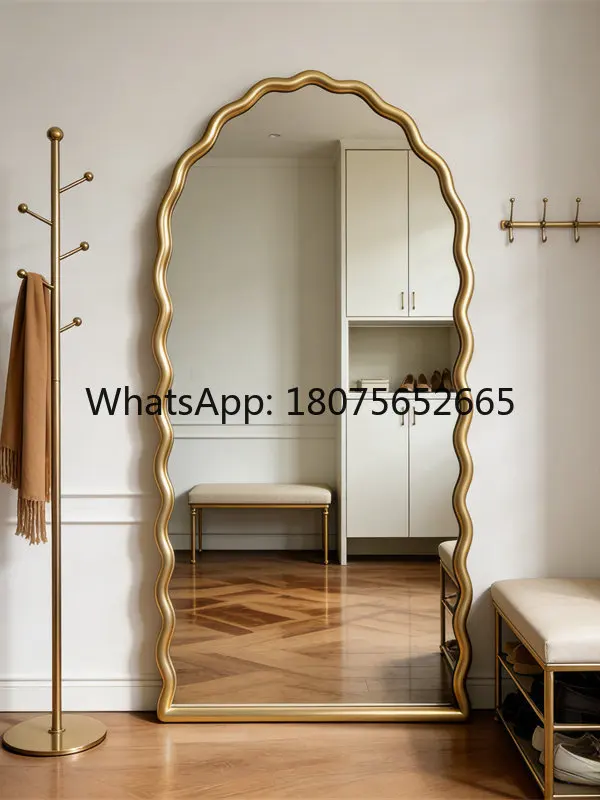 Vintage full-body mirror entrance home fitting living room home bedroom wave floor dressing mirror