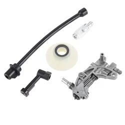 오일 펌프 필터 파이프 호스 라인 웜 키트, 중국 45CC 52CC 58CC 4500 5200 5800 체인톱 정원 전동 공구 부품에 적합, 세트당 5 개