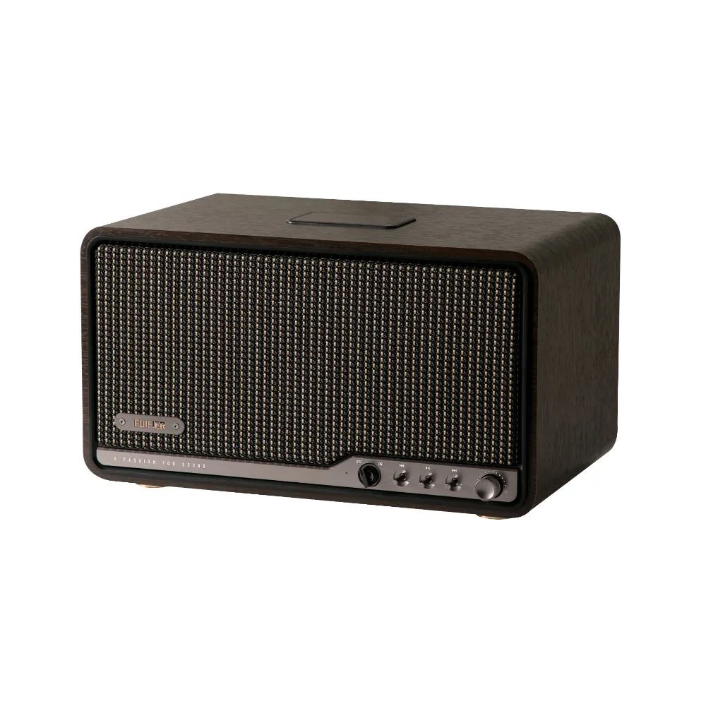 EDIFIER S300 Retro Tafelluidspreker Dubbele Hi-Res LDAC AirPlay2 Dual Band WiFi Bluetooth 5.4 5,5 Inch Bass USB-C AUX Afstandsbediening App
