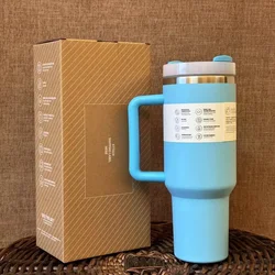 30oz 40oz Vacuum Insulated Car Mug For Stanley Double Wall Thermal Iced Travel Cup and Tumbler Straw Lid Stainless Steel