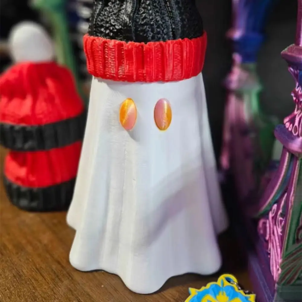 3D Printed Halloween Ghost Can Sleeve Spooky Shaped Reusable Ghost Beverage Cooler 8/12/16 Oz Insulated Ghost Can Cozy