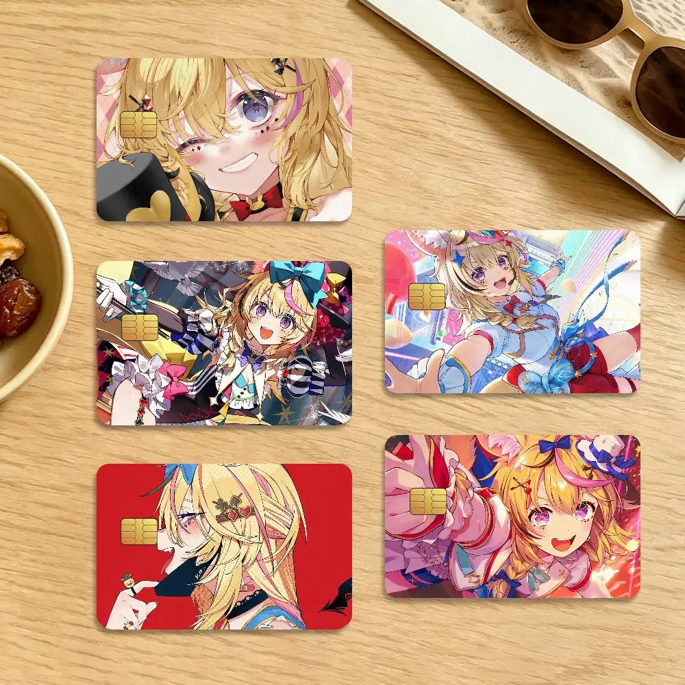 VTuber Omaru Polka Waterproof Anti-Scratch Card Skin Stickers 4Pcs Stylish Decor Covers for Credit & Debit Cards