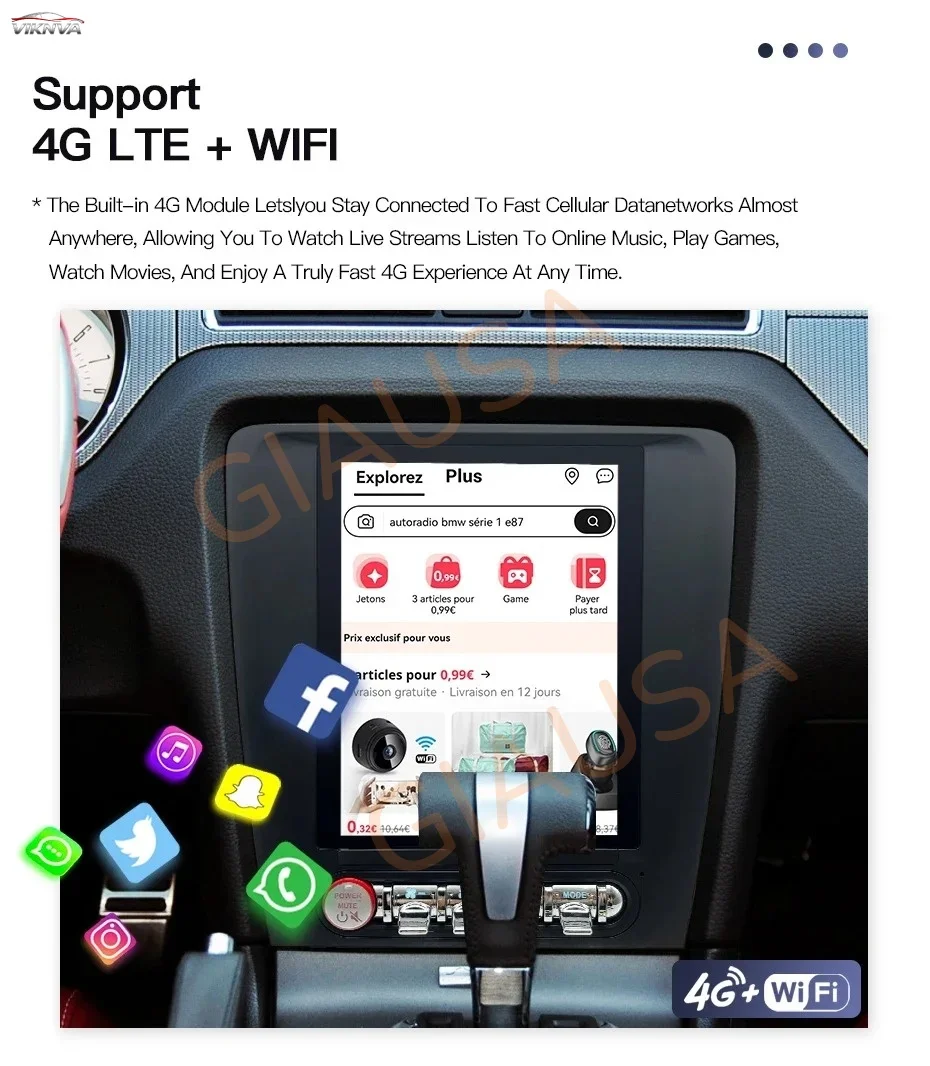 For Ford Mustang GT CS GT500 2005-2014 Car Multimedia GPS Audio Radio Stereo CarPlay 360 Birdview Camera Navigation NAVI