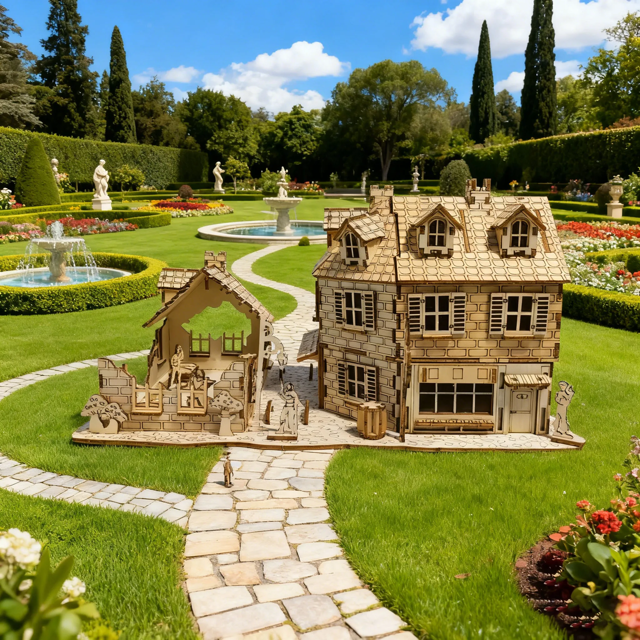 

3D Wooden Puzzle: Street Fighting DIY Puzzle Model Kit Assembly Fun Set Wooden Construction Blocks Educational Birthday Gift