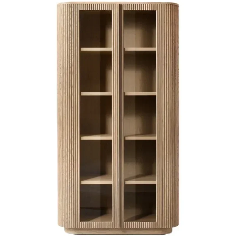 American solid wood high-end luxury dining side sideboard storage display cabinet high-end luxury design