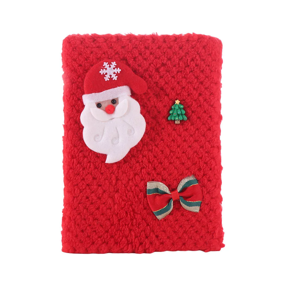 Durable A5 Christmas Notebook Cartoon Soft Horizontal Line Handbook Square Snowman Journal Notebook Home