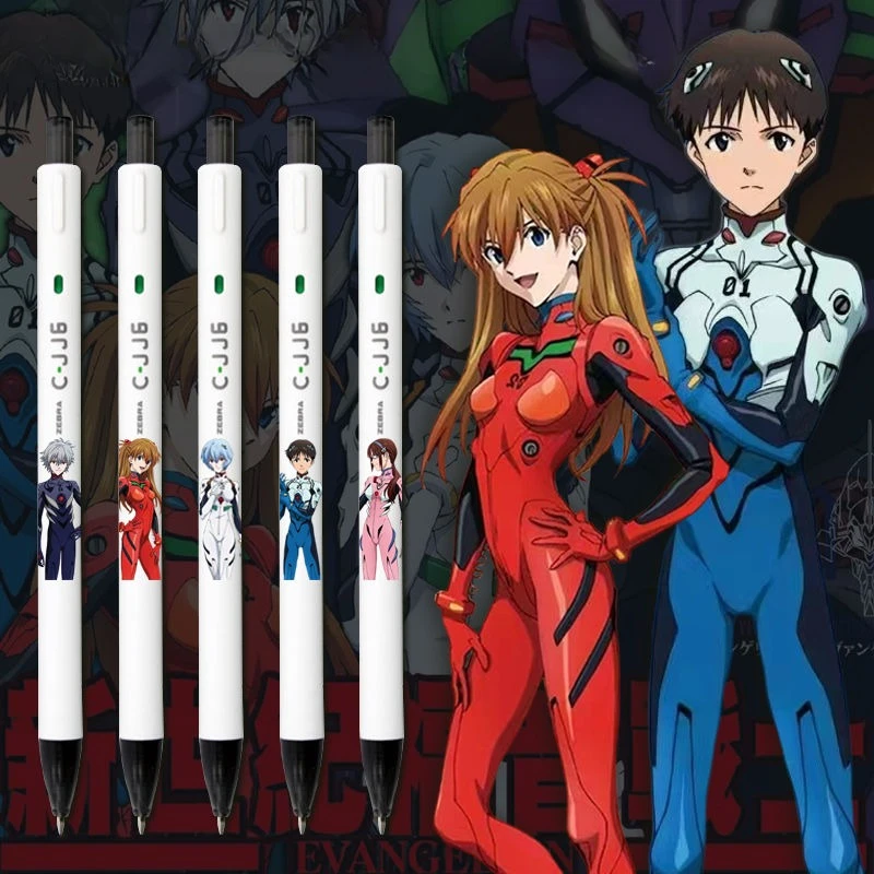 

New Neon Genesis Evangelion Asuka Nagisa Kaworu Creative Cartoon Student Brush Exam Essentials Quick-Dry Smooth Press gel pen