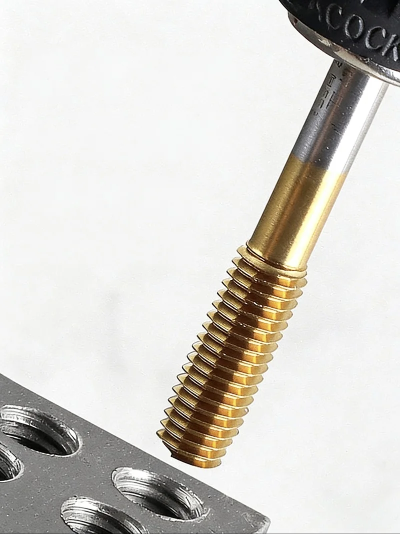 1Pcs M8 Roll Form Tap Ti-coated HSS Right Hand Tap Drill Hand Tools Screw Thread