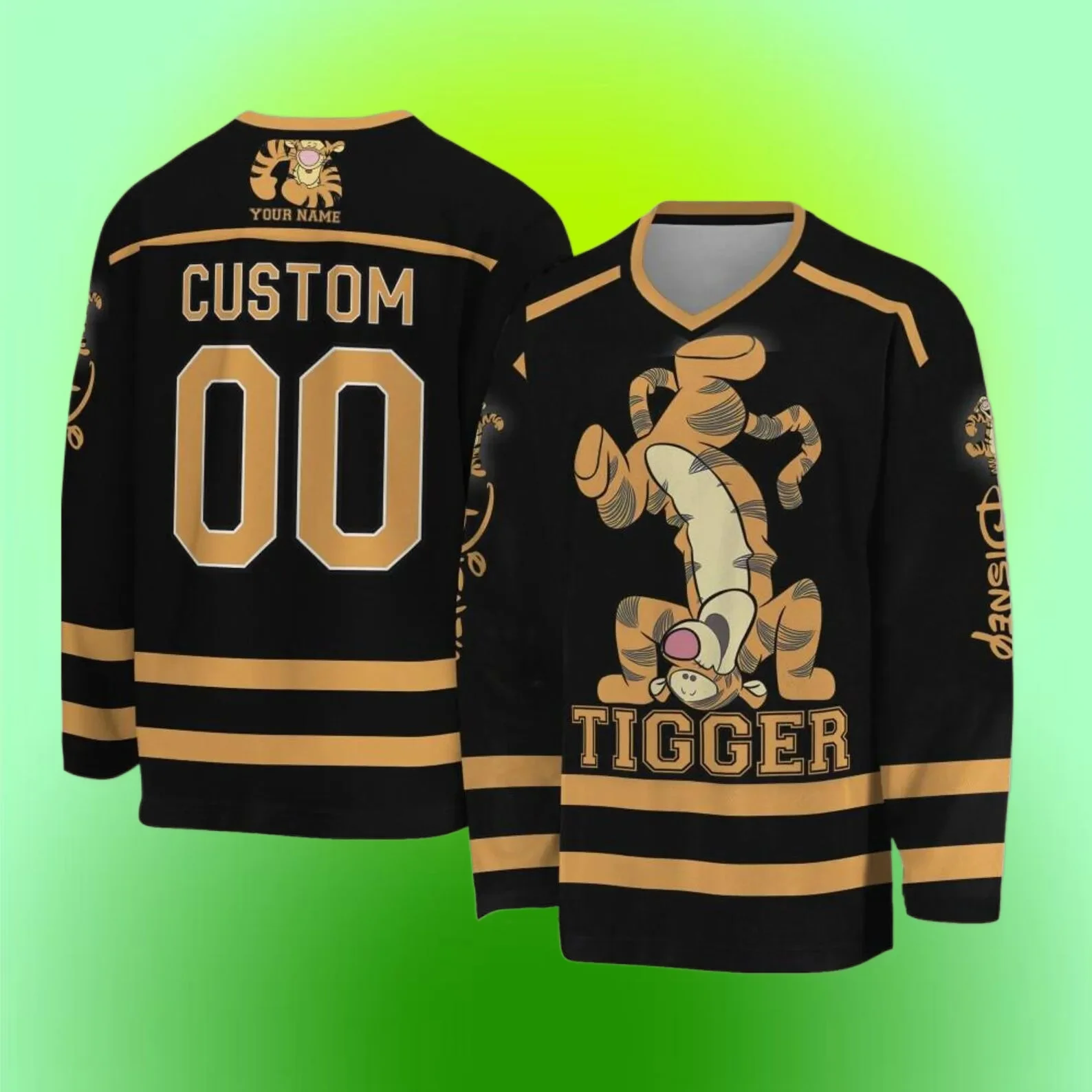 

Disney Winnie The Pooh Ice Hockey Jersey 3D Print Men's Women's Long Sleeve Sweatshirt Fashion Eeyore Team Sports Hockey Jersey