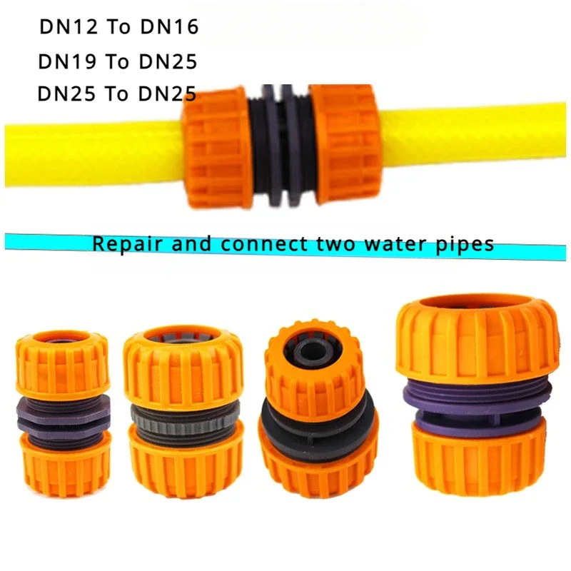 

1pcs Garden Hose Connector Pipe Coupler Stop Water Connector 12mm 19mm Hose bore Repair Joint Irrigation