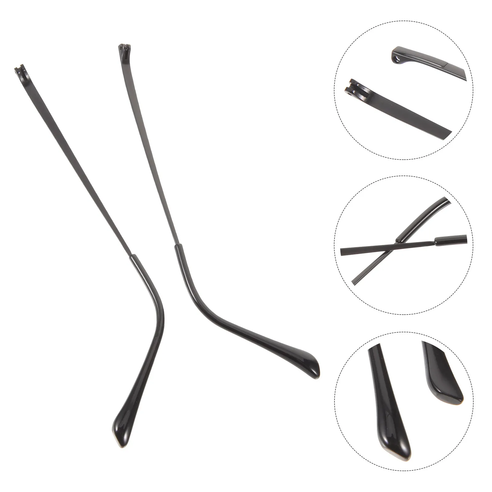 2Pcs Heavy Duty Metal Eyeglasses Replacement Temple Arms Universal for Sunglasses Reading Myopia Frames Glasses Repair