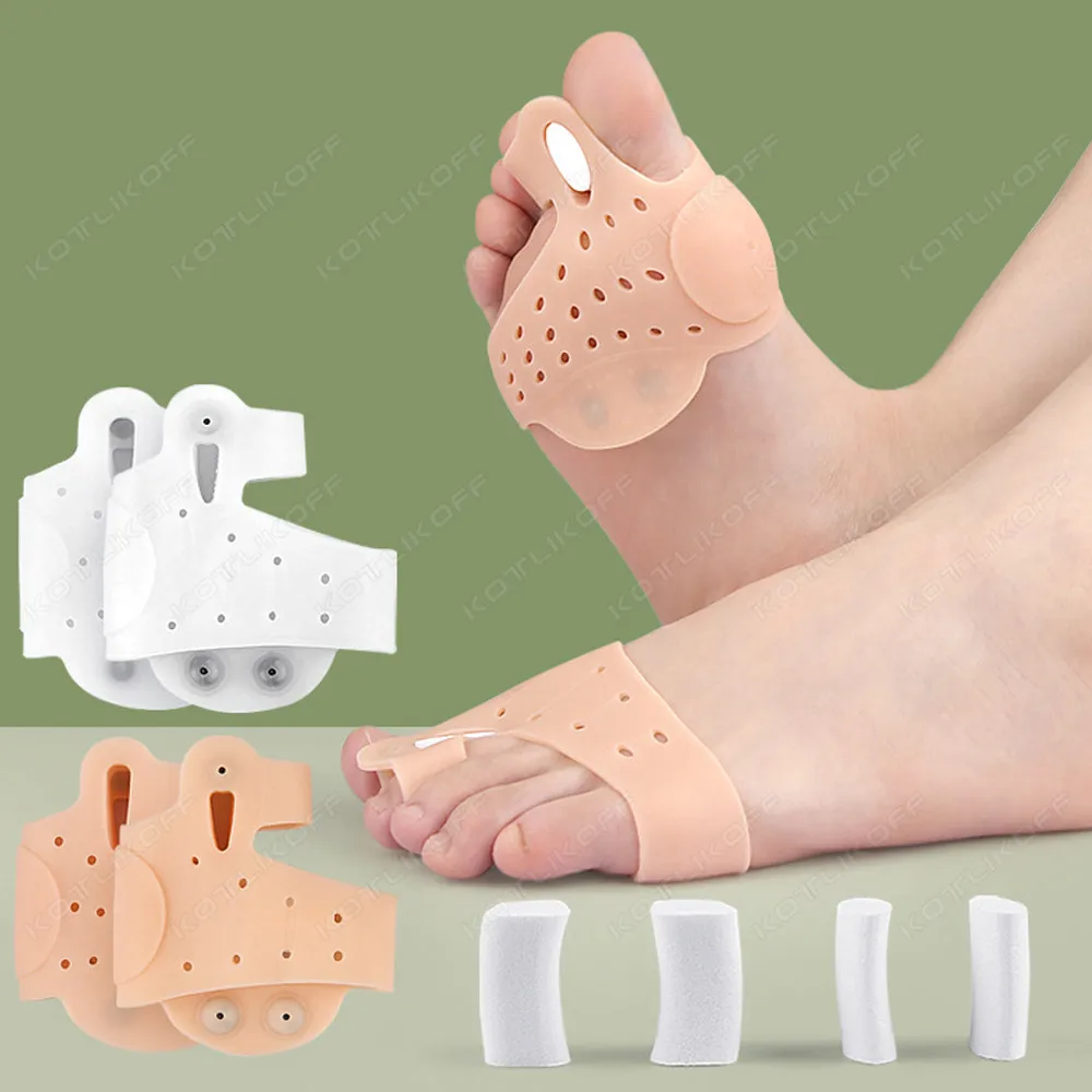 Toe Separator Forefoot Pad Magnetic Therapy Hallux Valgus Corrector Bunion Orthotics Protector Overlapping Pain Relief Cushion