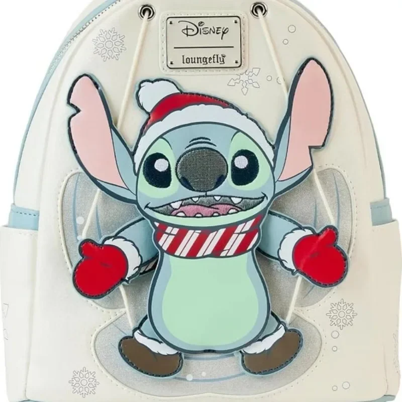 Miniso Disney Rondom Kerststeek Rugzak Mochila Pu Lederen Pack Reizen Meisjes Baby Handtas Voor Meisjes Schoudertas