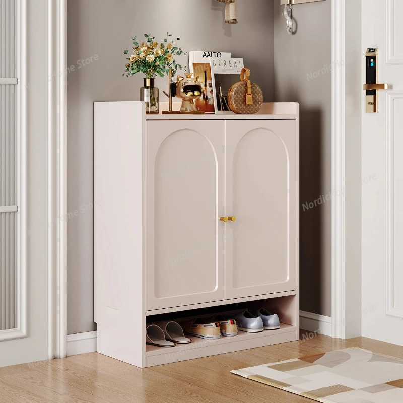 Modern entryway Organised shoe cupboard living room furniture Cream style Narrow shoemaker shoe rack home entrance shoe cabinet