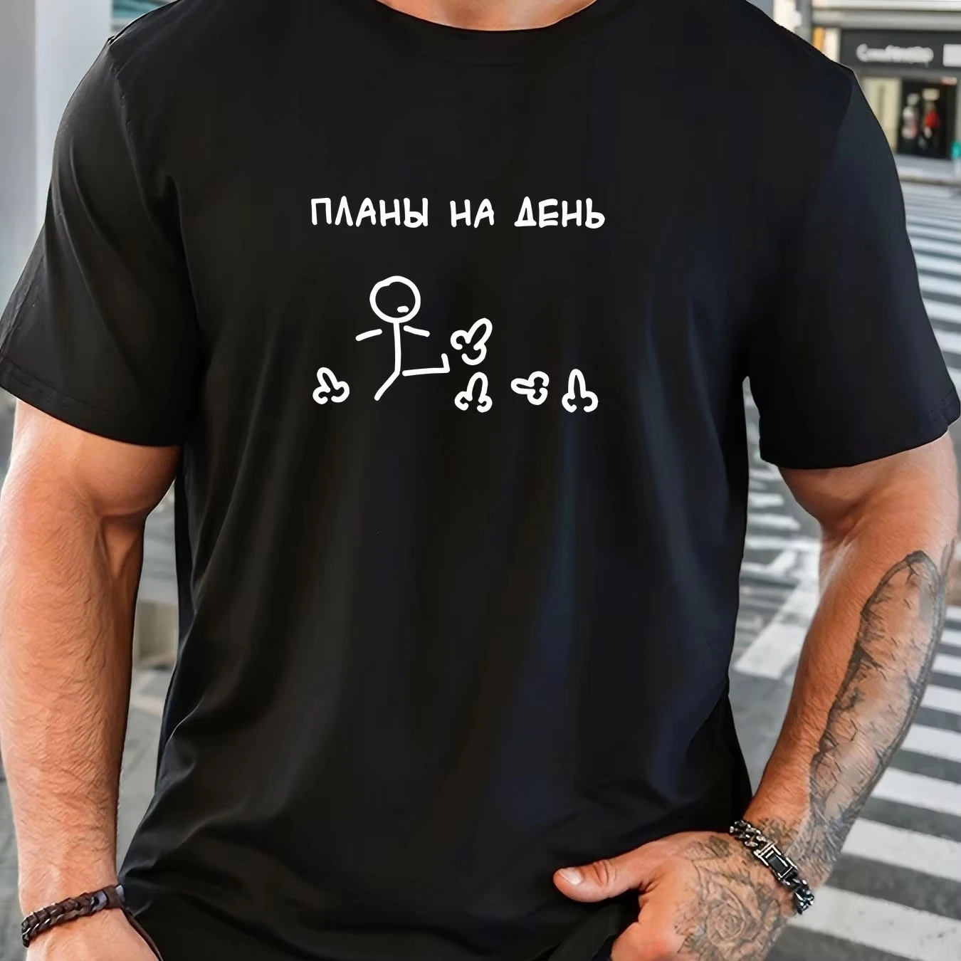 Plans for The Day T-Shirt Summer Men's Tracksuit O-Neck Short Sleeve Pullover Breathable Sportswear Harajuku Fashion Streetwear