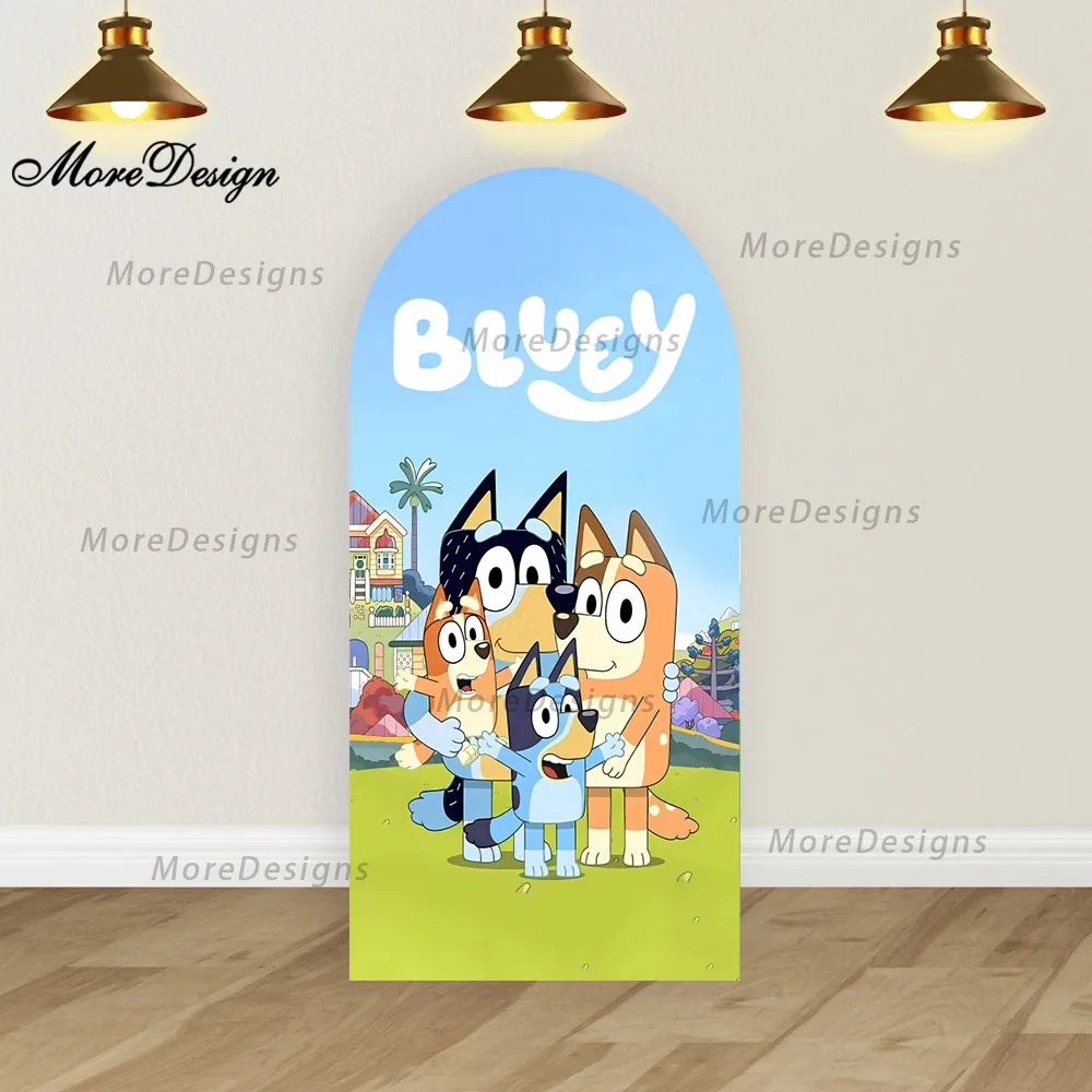 Arc de dessin animé Bluey, arrière-plan de Photo, décoration de réception-cadeau pour bébé, couverture arquée pour fête d'anniversaire pour enfants, accessoire Photo