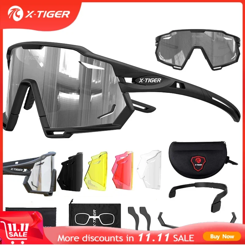 X-TIGER Cycling Sunglasses Polarized UV400 Bicycle Eyewear New Original Dual-purpose Design Frame Sports Fishing Cycling Glasses