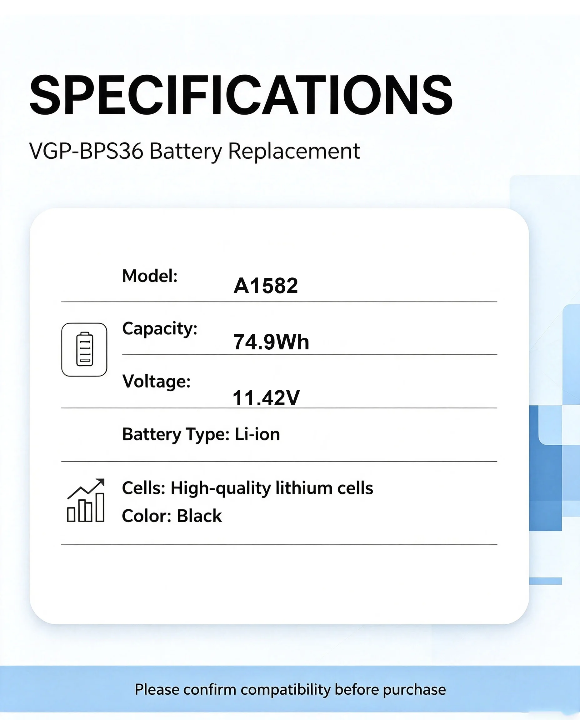 A1582 A1493 Laptop Battery For Apple MacBook Pro 13