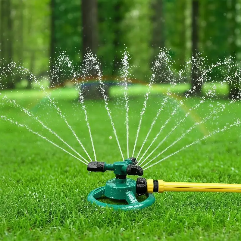 360 Degree Automatic Rotating Sprinkler Large Area Coverage Water Nozzle for Lawn Garden Yard Irrigation Use